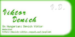 viktor denich business card